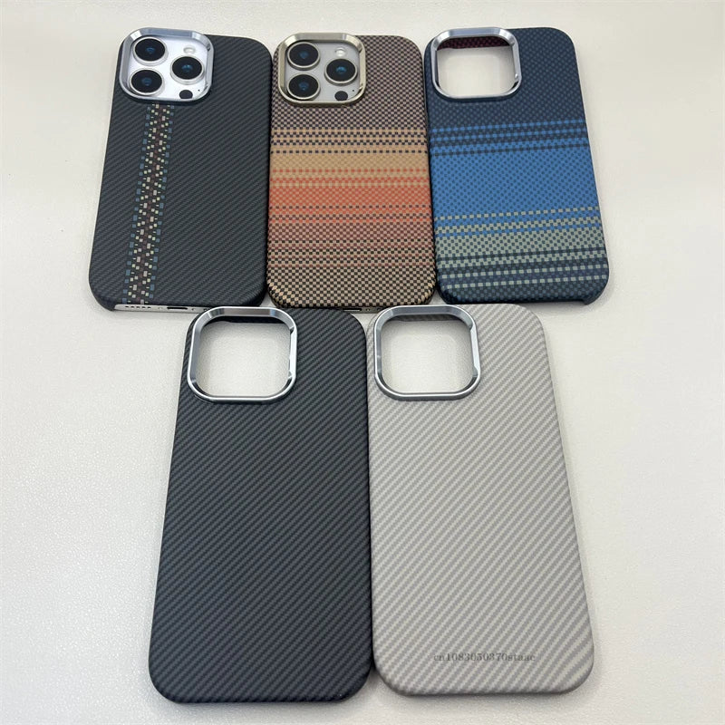CoreShield™ – Carbon Texture MagSafe Case with Alloy Lens Guard