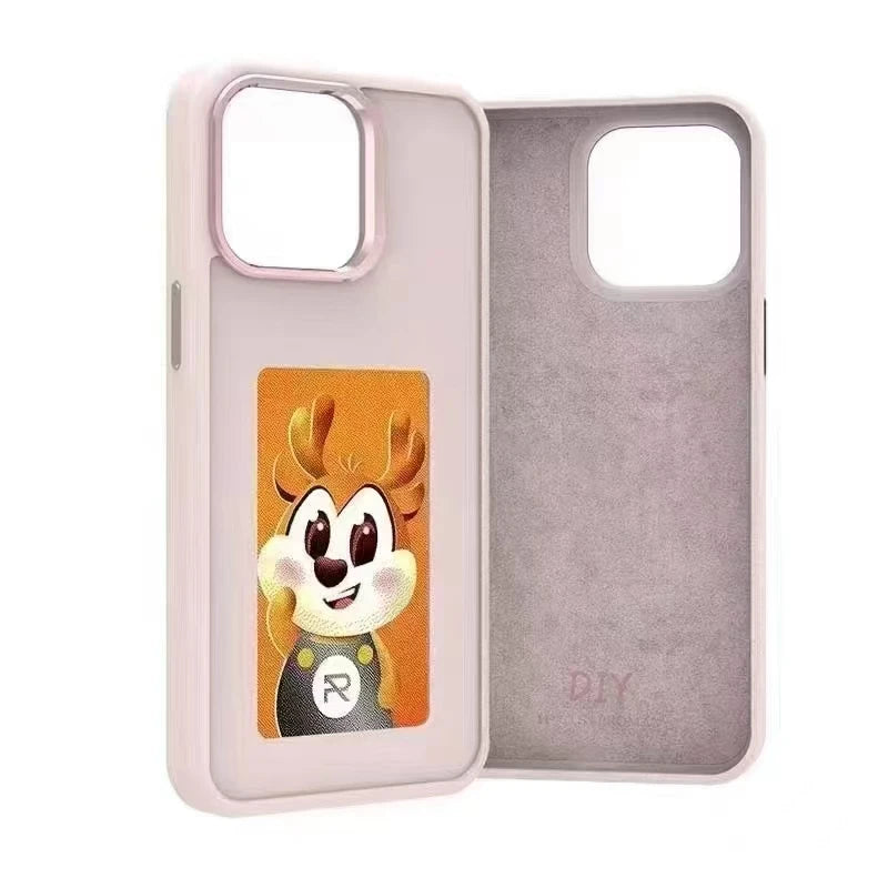 InkFrame™ – NFC Smart E-Ink Screen Case with DIY Projection for iPhone 13–16 Pro Max