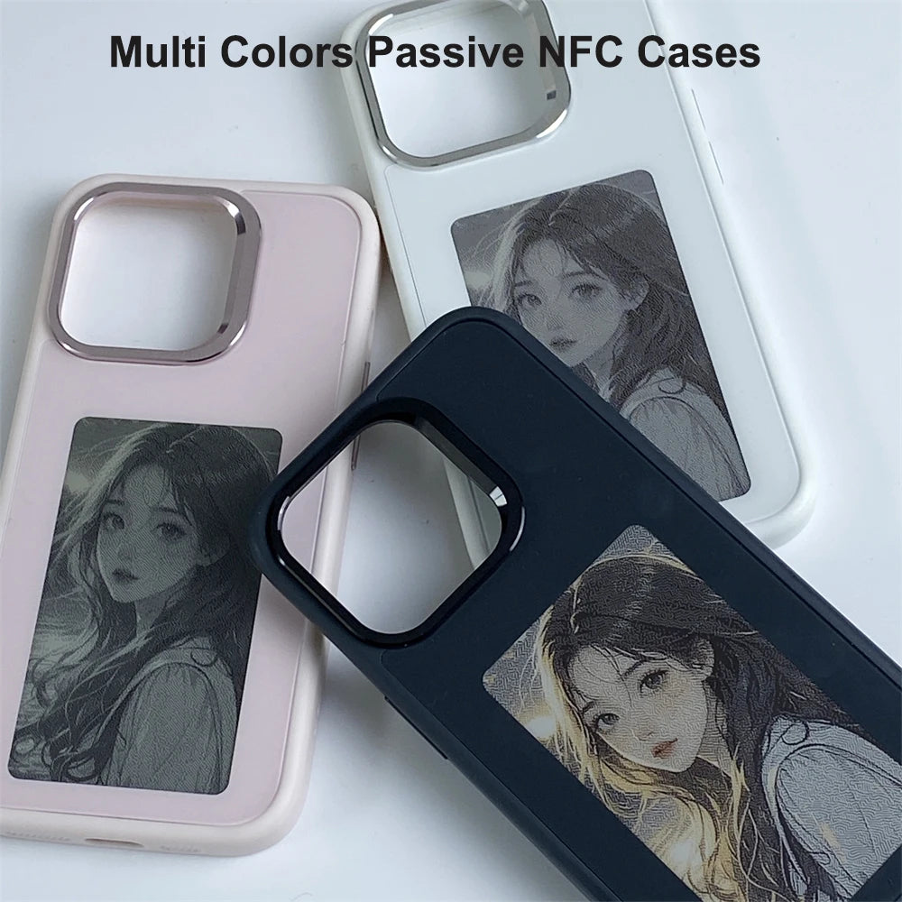 InkFrame™ – NFC Smart E-Ink Screen Case with DIY Projection for iPhone 13–16 Pro Max