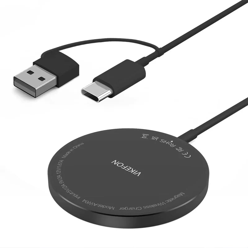 PowerDock™ 100W – Magnetic Wireless Charging Station for iPhone 12–16 Series (USB + Type-C)