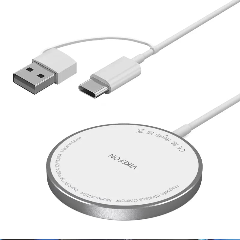 PowerDock™ 100W – Magnetic Wireless Charging Station for iPhone 12–16 Series (USB + Type-C)