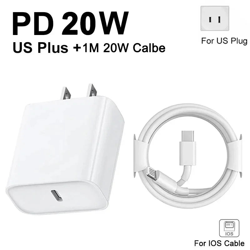 20W USB-C Fast Charger for iPhone 15,16 and below models