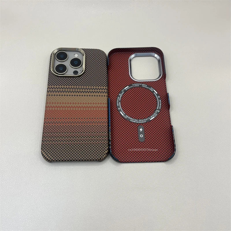 CoreShield™ – Carbon Texture MagSafe Case with Alloy Lens Guard