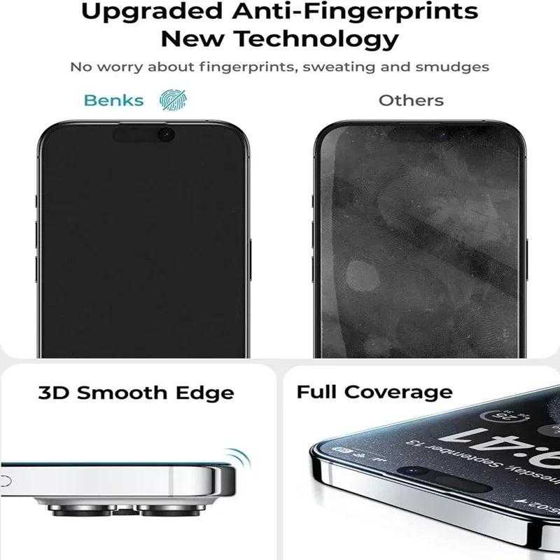 ClearShield™ 3-Pack – Matte Screen Protectors with Oleophobic Coating for iPhone 11–16 Series